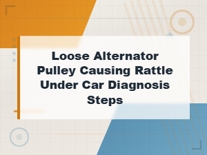 Diagnose Loose Alternator Pulley Rattle Under Car
